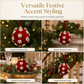8cm Velvet Christmas Ball Ornament Foam Hanging Bauble for Christmas Tree Decoration