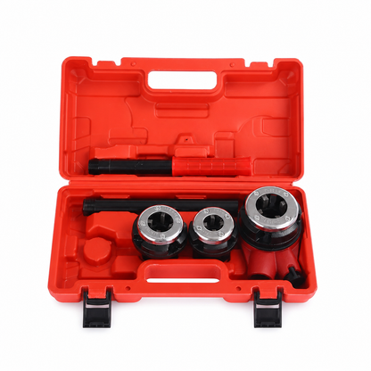 📢📢50% OFF !! ⏰Manual Pipe Threading Tool Kit with Ratchet Handle and Die Heads