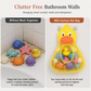 📢📢40% OFF !! ⏰Cartoon Animal Bath Toy Organizer Mesh Storage Bag with Suction Cups for Kids Bathroom