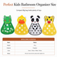 📢📢40% OFF !! ⏰Cartoon Animal Bath Toy Organizer Mesh Storage Bag with Suction Cups for Kids Bathroom