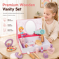 Kids Wooden Pretend Play Makeup and Hair Salon Dressing Toy Set