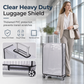 📢📢50% OFF !! ⏰ Thickened Waterproof Clear PVC Luggage Cover – Scratch-Resistant Transparent Suitcase Protector with Handle Cutouts ✈️
