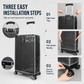 📢📢50% OFF !! ⏰ Thickened Waterproof Clear PVC Luggage Cover – Scratch-Resistant Transparent Suitcase Protector with Handle Cutouts ✈️