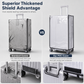 📢📢50% OFF !! ⏰ Thickened Waterproof Clear PVC Luggage Cover – Scratch-Resistant Transparent Suitcase Protector with Handle Cutouts ✈️