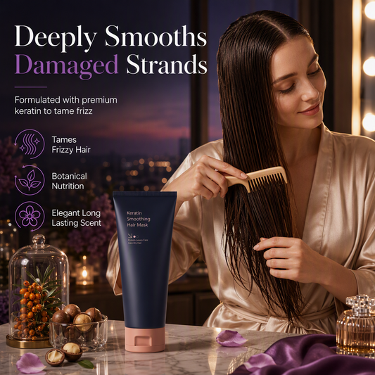 📢📢BUY 5 GET 5 FREE !! ⏰Keratin Smoothing Hair Mask 320ml Nourishing and Repairing Treatment for Dry Frizzy and Damaged Hair