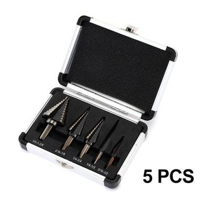 📢📢40% OFF !! ⏰Pagoda-shaped Drill Bits Set with Aluminum Storage Case