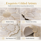 📢📢50% OFF !! ⏰Nordic Style Metallic Peony Flower PVC Placemat Heat Resistant Non Slip Waterproof Dining Table Mat 38cm
