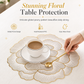 📢📢50% OFF !! ⏰Nordic Style Metallic Peony Flower PVC Placemat Heat Resistant Non Slip Waterproof Dining Table Mat 38cm