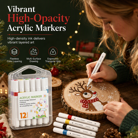 📢📢40% OFF !! ⏰Acrylic Marker Pen Set with Storage Case for Drawing
