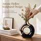 📢📢50% OFF !! ⏰Modern Ceramic Flower Vase with Gold Accents for Tabletop Floral Arrangement and Home Decor