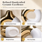 📢📢50% OFF !! ⏰Modern Ceramic Flower Vase with Gold Accents for Tabletop Floral Arrangement and Home Decor