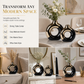 📢📢50% OFF !! ⏰Modern Ceramic Flower Vase with Gold Accents for Tabletop Floral Arrangement and Home Decor