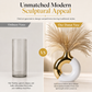 📢📢50% OFF !! ⏰Modern Ceramic Flower Vase with Gold Accents for Tabletop Floral Arrangement and Home Decor