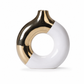📢📢50% OFF !! ⏰Modern Ceramic Flower Vase with Gold Accents for Tabletop Floral Arrangement and Home Decor