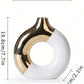 📢📢50% OFF !! ⏰Modern Ceramic Flower Vase with Gold Accents for Tabletop Floral Arrangement and Home Decor