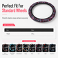 📢📢40% OFF !! ⏰Universal 38cm Ringless Silk Steering Wheel Cover Printed Breathable Car Wheel Protector for All Seasons