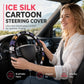 📢📢40% OFF !! ⏰Universal 38cm Ringless Silk Steering Wheel Cover Printed Breathable Car Wheel Protector for All Seasons