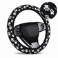 📢📢40% OFF !! ⏰Universal 38cm Ringless Silk Steering Wheel Cover Printed Breathable Car Wheel Protector for All Seasons
