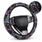 📢📢40% OFF !! ⏰Universal 38cm Ringless Silk Steering Wheel Cover Printed Breathable Car Wheel Protector for All Seasons