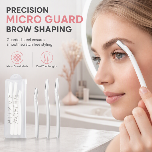 📢📢40% OFF !! ⏰Brow Grooming Set – Guarded Stainless Steel Blades for Precise Eyebrow Shaping at Home ✨