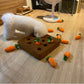 📢📢50% OFF !! ⏰ Carrot Plush Dog Toy – Interactive Pull-Out Carrot Patch Mat for Playful Pups