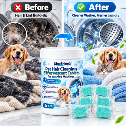 📢📢50% OFF !! ⏰Pet Hair Washing Machine Cleaning Effervescent Tablets for Pet Households 6 Count