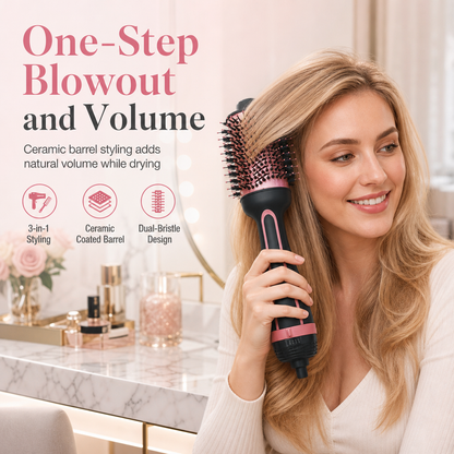 📢📢40% OFF !! ⏰Multi Functional Hair Dryer Brush and Hot Air Styler for Hair Straightening and Curling Wet and Dry Hair