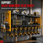 📢📢50% OFF !! ⏰ Wall-Mounted Power Tool Organizer – Heavy-Gauge Steel, Drill Charging Station & Dual Pegboards – Garage Storage 💪
