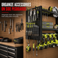 📢📢50% OFF !! ⏰ Wall-Mounted Power Tool Organizer – Heavy-Gauge Steel, Drill Charging Station & Dual Pegboards – Garage Storage 💪