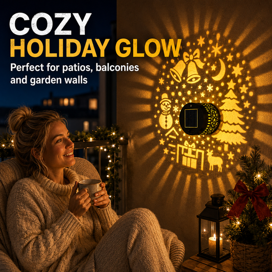 📢📢40% OFF !! ⏰Solar Outdoor Decorative Wall Projection Light