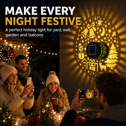 📢📢40% OFF !! ⏰Solar Outdoor Decorative Wall Projection Light