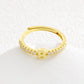 Minimalist Adjustable Initial Ring for Women