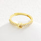Minimalist Adjustable Initial Ring for Women