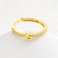 Minimalist Adjustable Initial Ring for Women