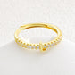 Minimalist Adjustable Initial Ring for Women