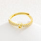 Minimalist Adjustable Initial Ring for Women