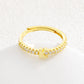 Minimalist Adjustable Initial Ring for Women