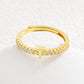 Minimalist Adjustable Initial Ring for Women