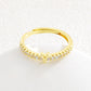 Minimalist Adjustable Initial Ring for Women