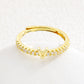 Minimalist Adjustable Initial Ring for Women