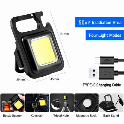 📢📢50%  OFF !! ⏰Mini Rechargeable Flashlight with Magnetic Back