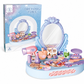 📢📢50% OFF !! ⏰Kids Pretend Play Makeup Vanity Table Toy Set with Princess Accessories for Girls and Boys
