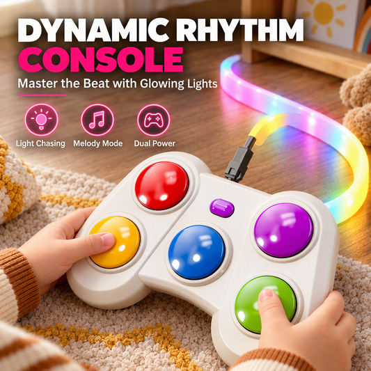 📢📢40% OFF !! ⏰Handheld Light-Up Memory Game for Kids – Musical Electronic Toy with Dual Game Modes