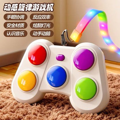 📢📢40% OFF !! ⏰Handheld Light-Up Memory Game for Kids – Musical Electronic Toy with Dual Game Modes