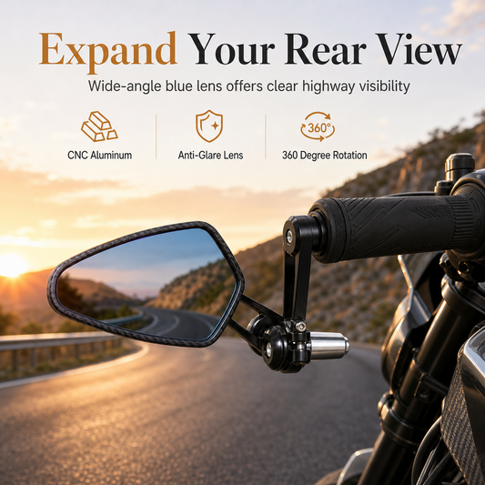 📢📢40% OFF !! ⏰Motorcycle Handlebar End Rear View Mirror Side Mirror Compatible with 150NK 250NK NK400 650NK ST Baboon