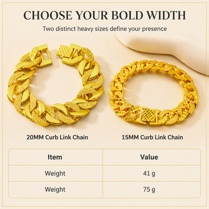 📢📢40% OFF !! ⏰  Men's Vietnamese Sand-Gold Style Bracelet – Matte Sandblasted Finish & Watch Clasp💎