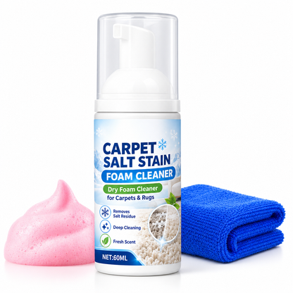 📢📢30% OFF !! ⏰Winter Snow Melting Salt Stain Remover Carpet Foam Cleaner 60ml Set with Cleaning Towel