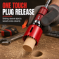 🔧 50% OFF NOW! ⚙️ Quick Release Hole Saw Arbor – Push-Button Core Ejector, Reverse Locking & Anodized Aluminum – No More Stuck Plugs 💪