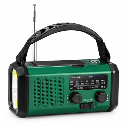 📢📢40% OFF !! ⏰ Portable Solar & Hand Crank Radio – Stay Informed in a Power Cut, USB Output & LED Light ✨