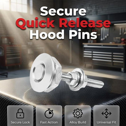 📢📢50% OFF !! ⏰Universal Quick-Release Hood Pins – Secure, Easy-Install Car Bonnet Latch Kit